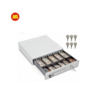 KL-360 White Cash Drawer Cash Register for Square Business's Point of Sale (POS) System, Money Drawer