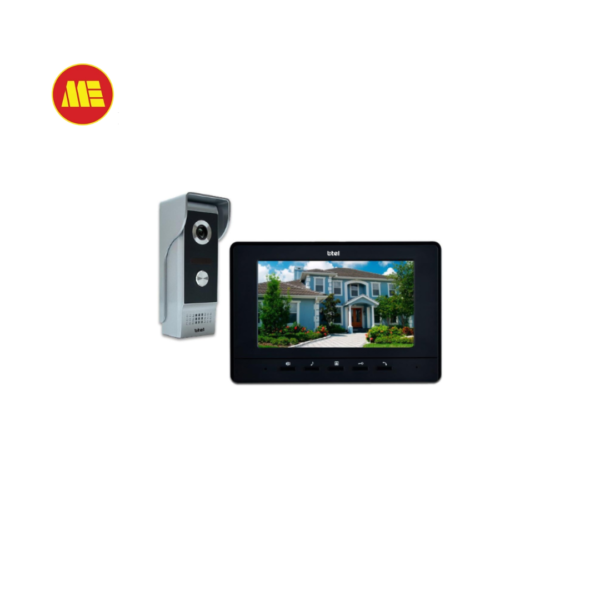 Video Intercom Framework with 7 Inch Aluminum Amalgam Camera, 1 LCD Screen and 1 IR Camera Unit for Home