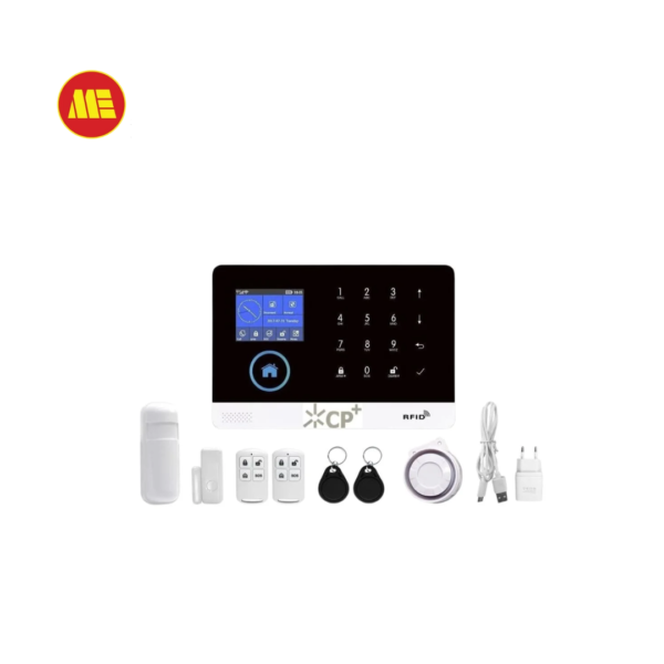 CP-450T: CP+ Wireless WIFI & GSM SMS Auto-dial Alarm Security System with LCD Display, Door Sensor, PIR Motion Sensor, Phone APP Remote Control – Smart Home Burglar Alarm
